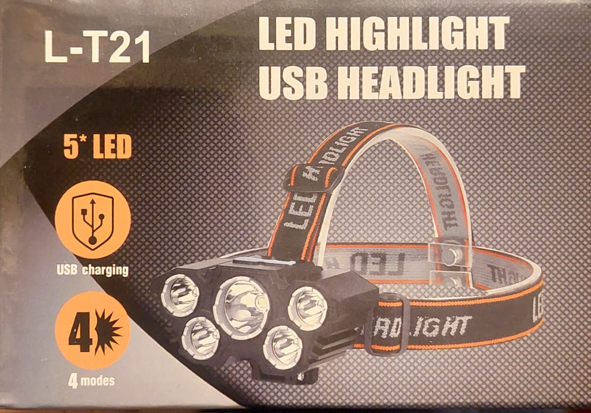 New High Quality Waterproof headlight with adjustable headband Flashlight for outdoor camping and cycling.
