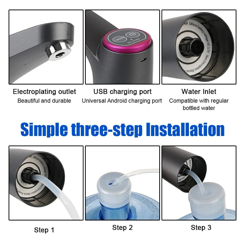 Dispenser Electric Water Pump Button Dispenser USB Charging