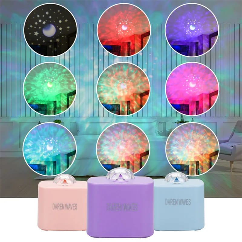 Interior roof decorative projector lamp moon star LED lamp, most effective for kids slipping
