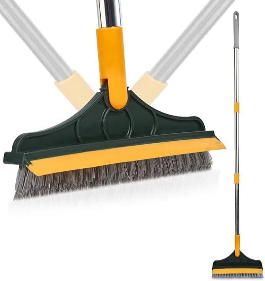 2 In 1 Floor scrub brush with squeegee