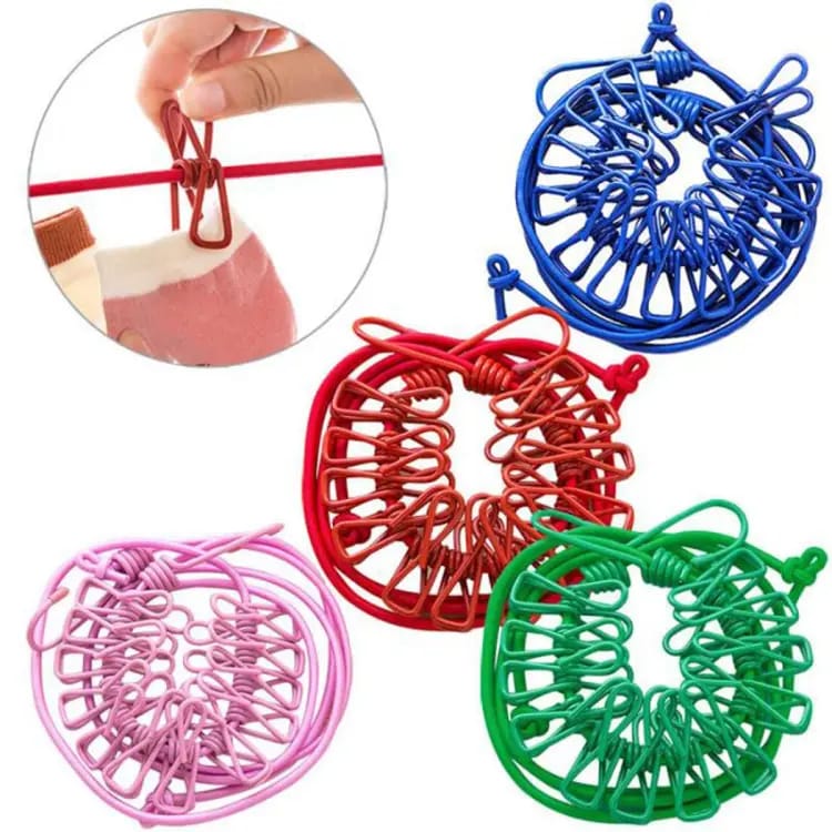 Portable windproof clothesline hanger