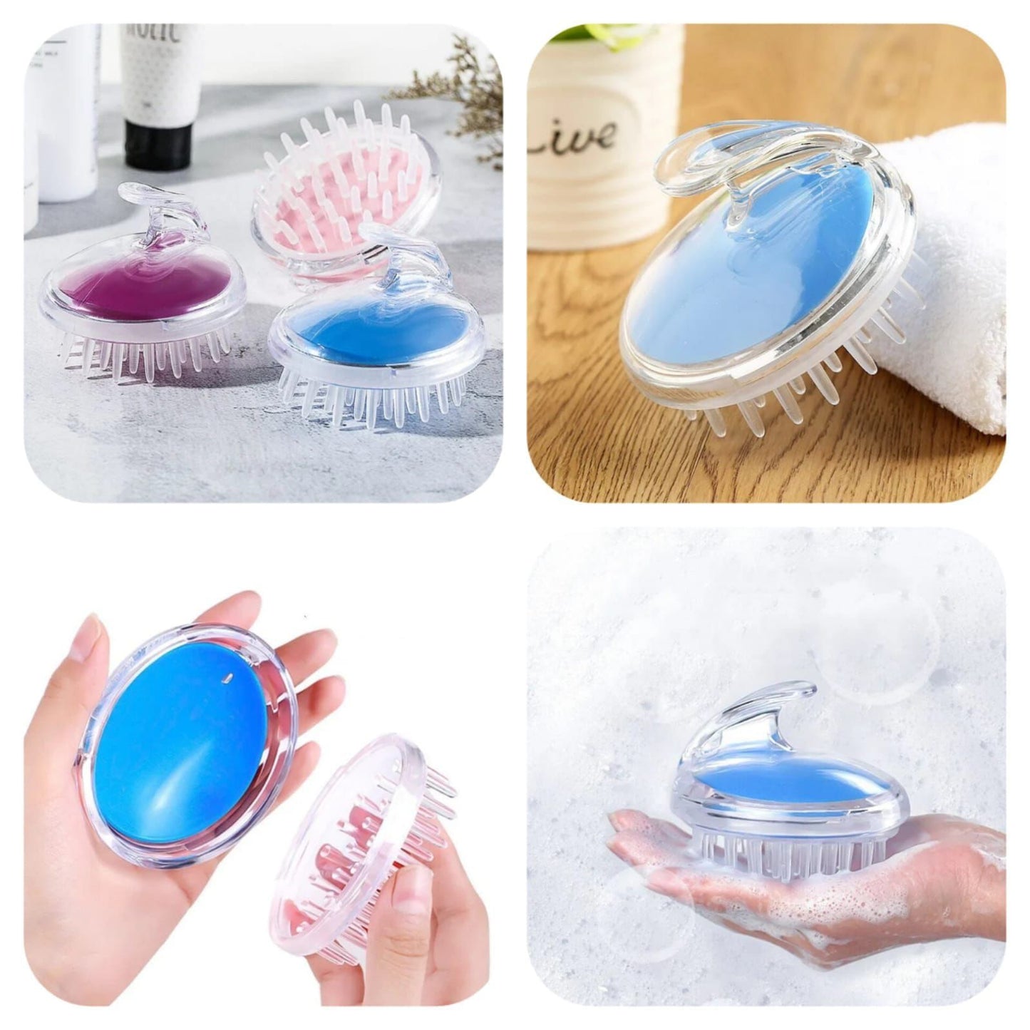 Massager Hair Growth Shampoo Brush Silicone Head Massage