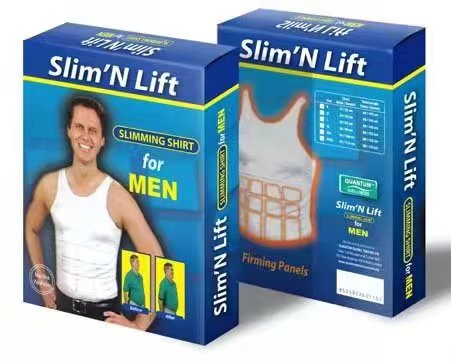 Slim 'n Lift Slimming Vest for Men White & Black Colour