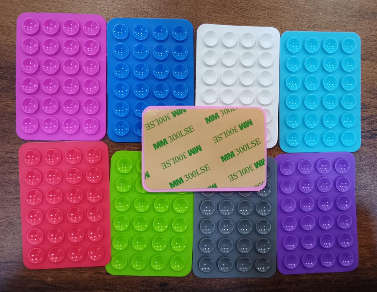 Multifunctional Mobile Phone Silicone Suction Cup 24 Square Mobile Phone Single-Sided Case Anti-Slip Holder Mount Suction