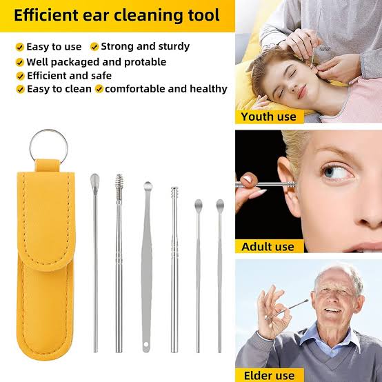 6Pcs ear cleaner wax removal tool