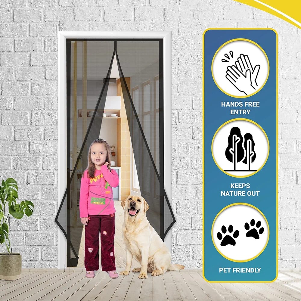 Magic Mesh Magnetic Screen Door Size 20*80 inch 2pcs Random colour