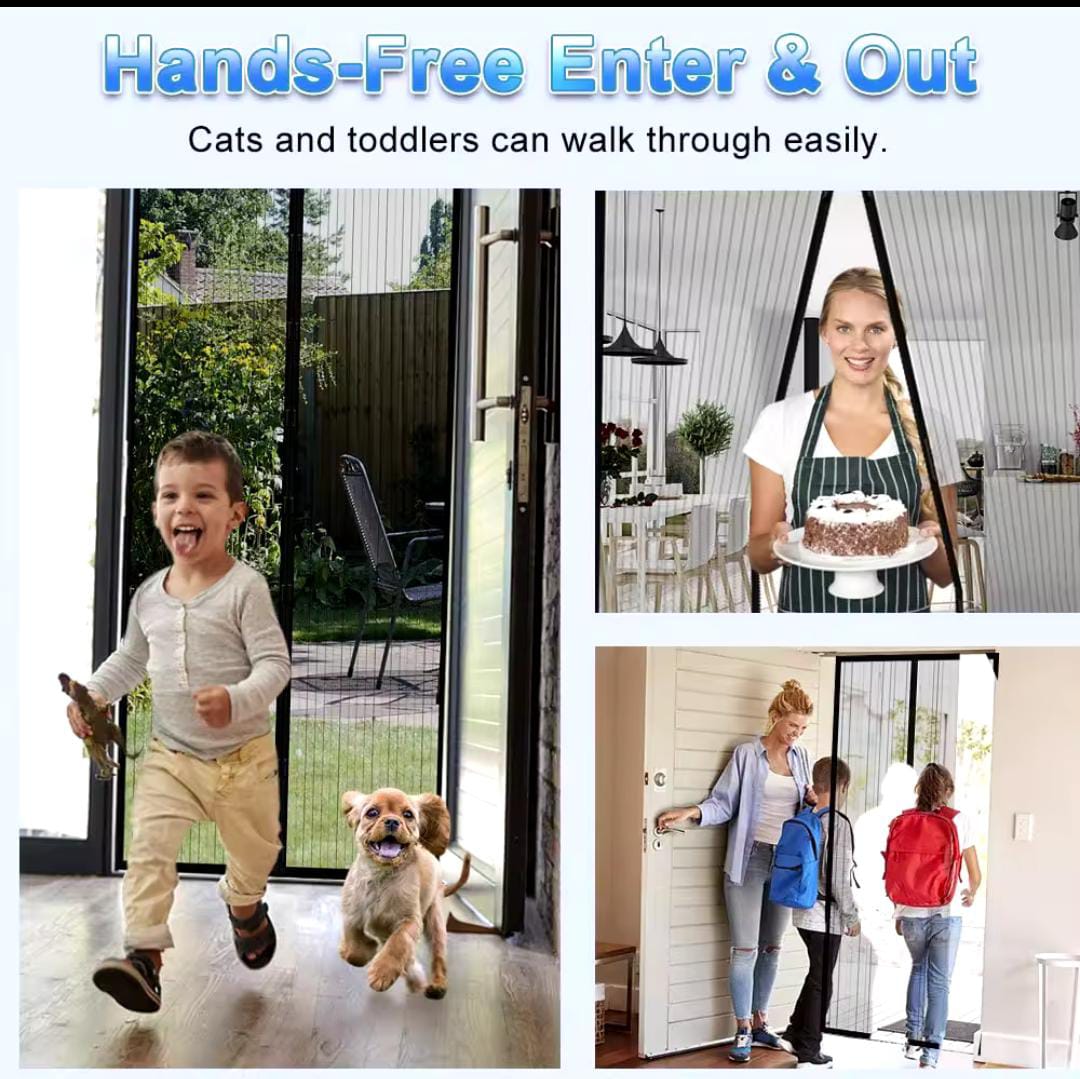 Magic Mesh Magnetic Screen Door Size 20*80 inch 2pcs Random colour