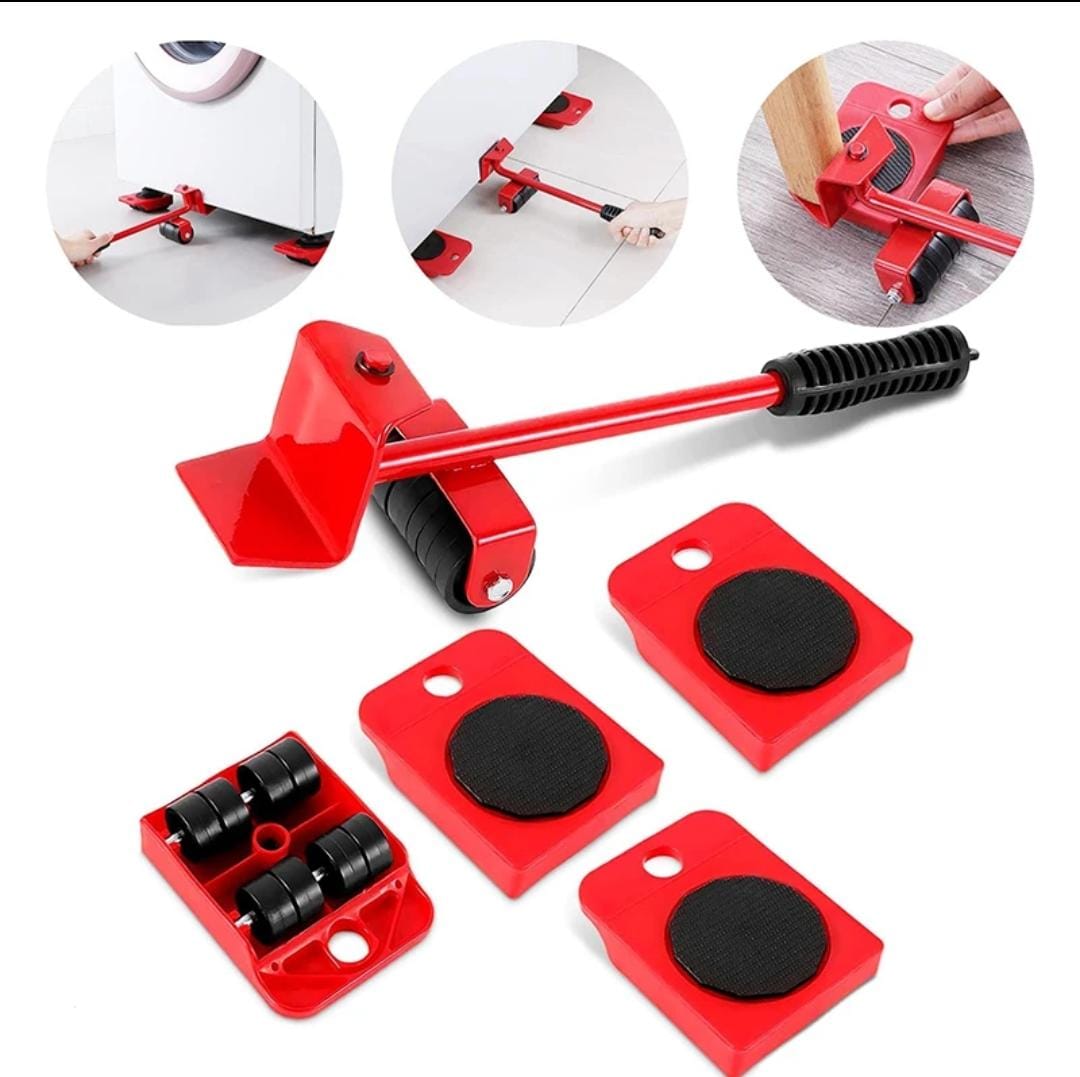 Heavy Duty Furniture Mover Tool set Transport Lifter Heavy Stuffs Moving Wheel Roller with Bar Moving Tools