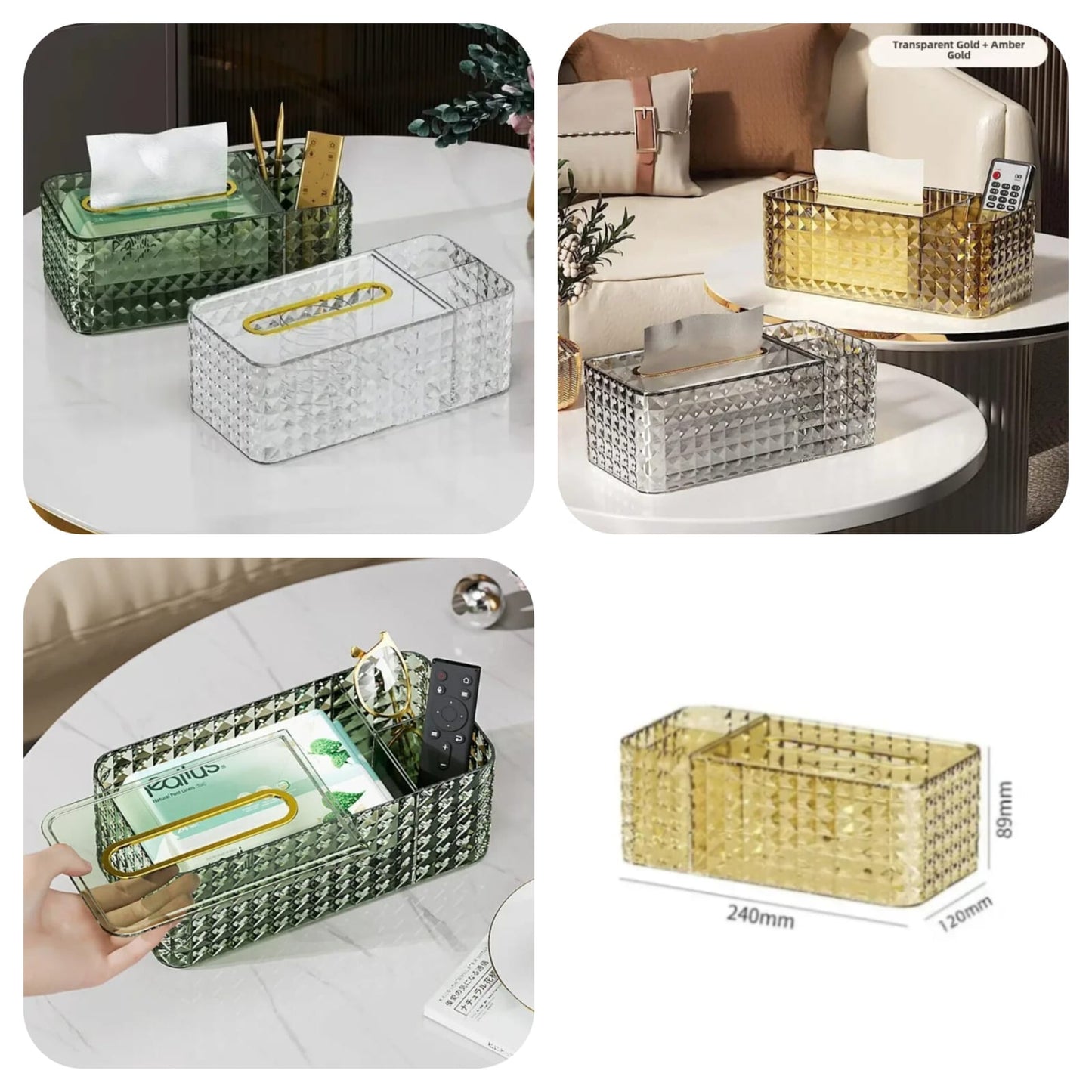Best Quality Crystal Diamond Cut Tissue Box