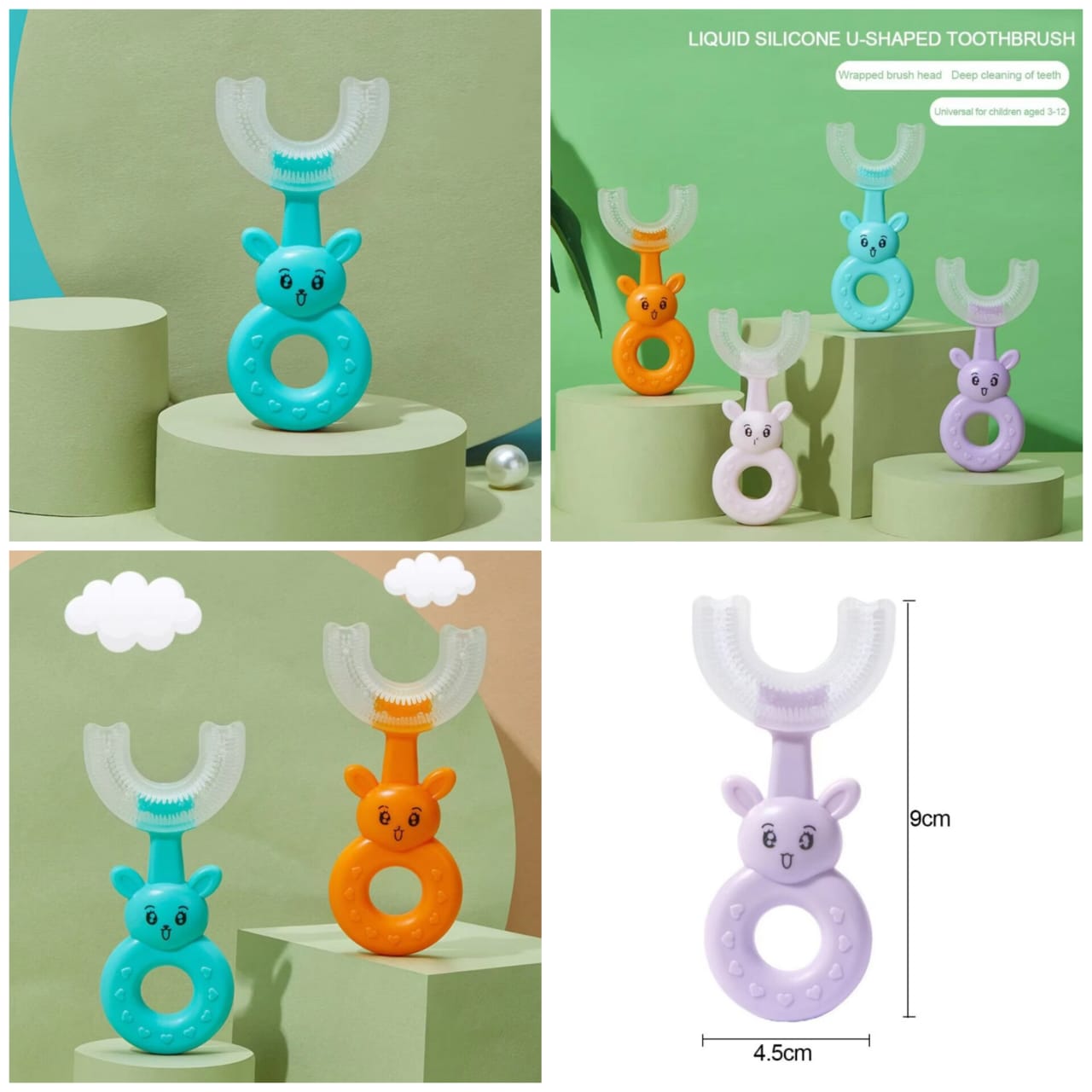 Pack of 02 U Shape Kids Toothbrush