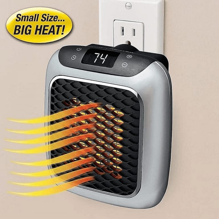 800 Wall Mounted Outlet Small Space Heater With Adjustable Thermostat