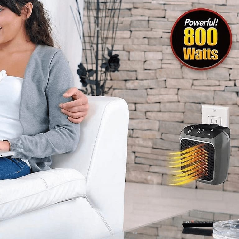 800 Wall Mounted Outlet Small Space Heater With Adjustable Thermostat