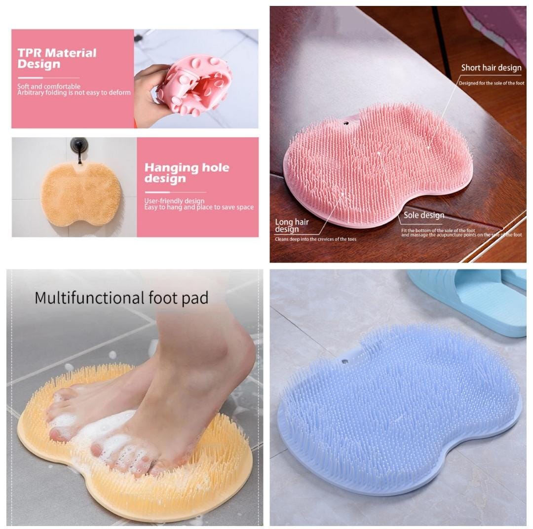 Shower Bathmat Foot Massager with Non-Slip Suction Cups for Bathroom Use