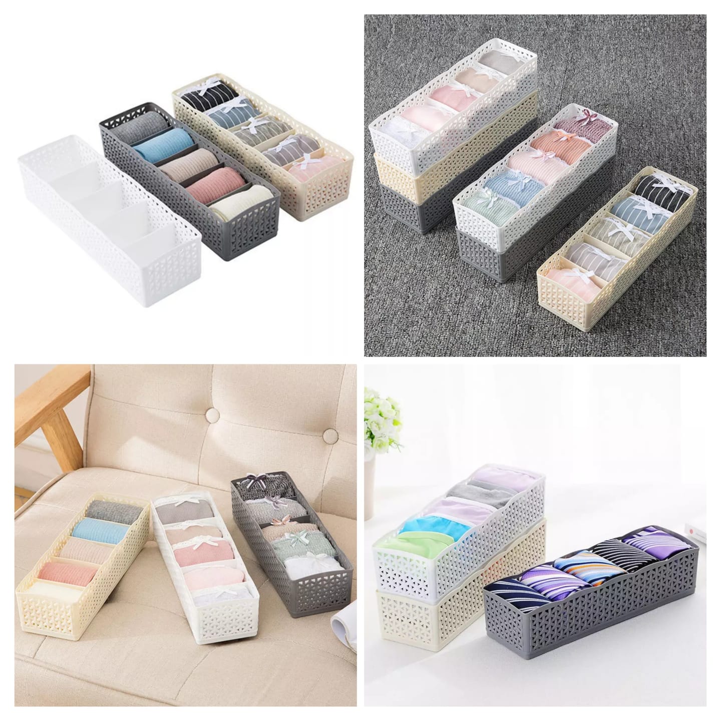 5 Grid Multi-Purpose Organizer gray color