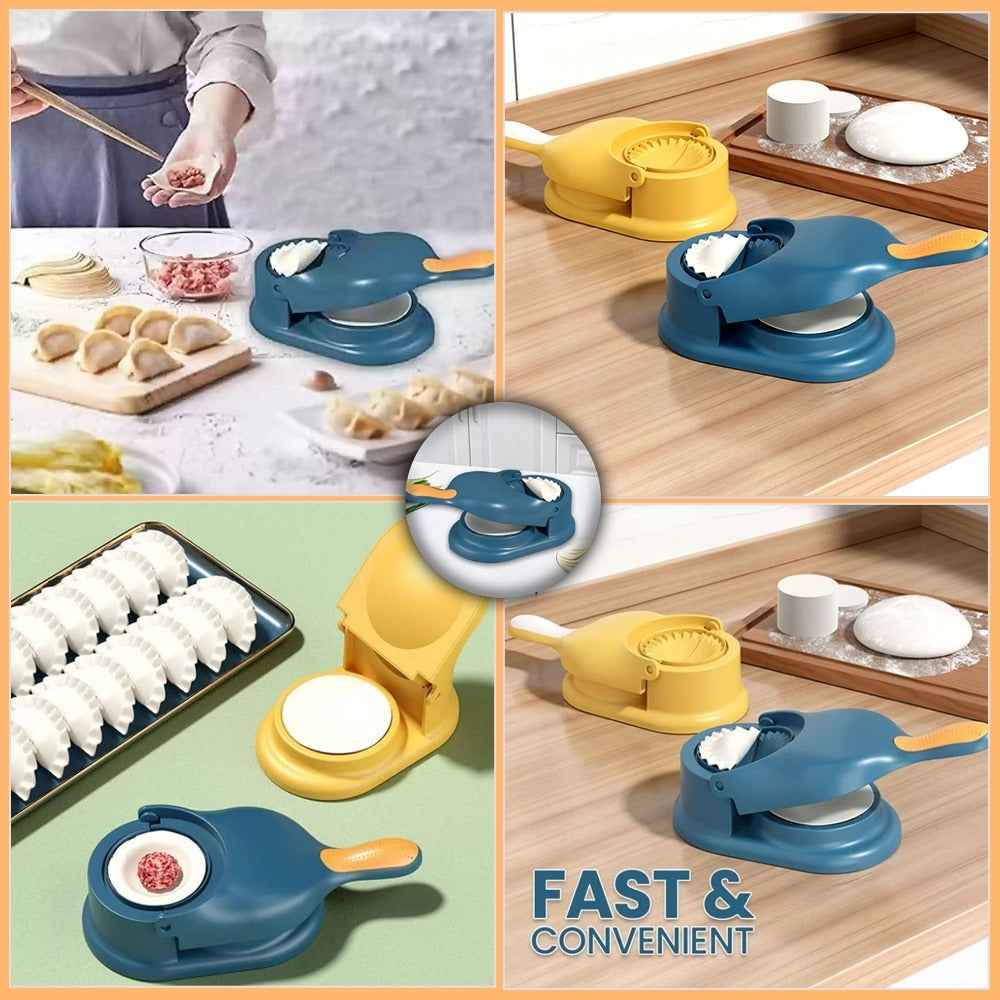 2 in 1 Dumpling Maker Machine - Make Delicious Dumplings Samosa Making Kitchen Tools