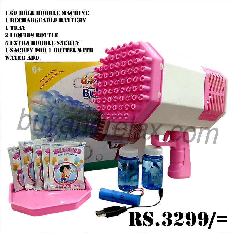 2 IN 1 BAZOOKA BUBBLE GUN