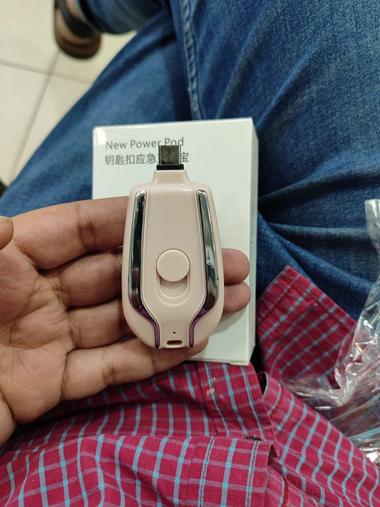 1500mAh Portable Keychain Power Bank Type-C Ultra-Compact Mini Battery Pack Fast Charging New Mobile Phone Charger For iPhone Xiaomi