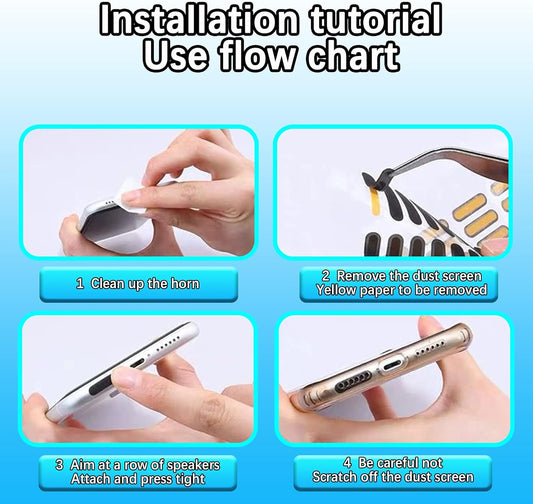20 pcs Pack Protect Mobile Phone Dustproof Net Stickers Speaker Mesh Anti Dust Proof Universal