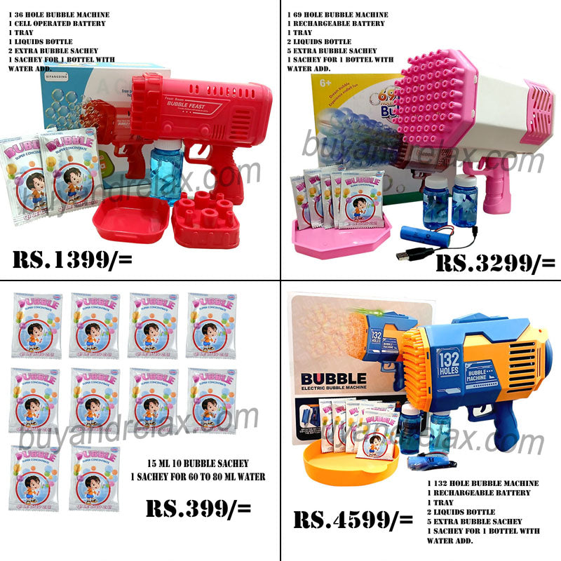 2 IN 1 BAZOOKA BUBBLE GUN