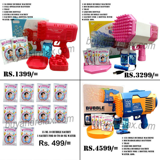 2 IN 1 BAZOOKA BUBBLE GUN