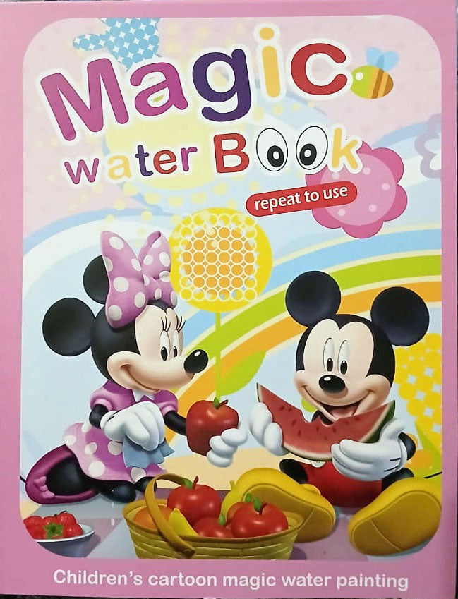Premium Quality] Pack Of 4 Water color Picture Books with 4 Marker Toddlers Kids Reusable Painting
