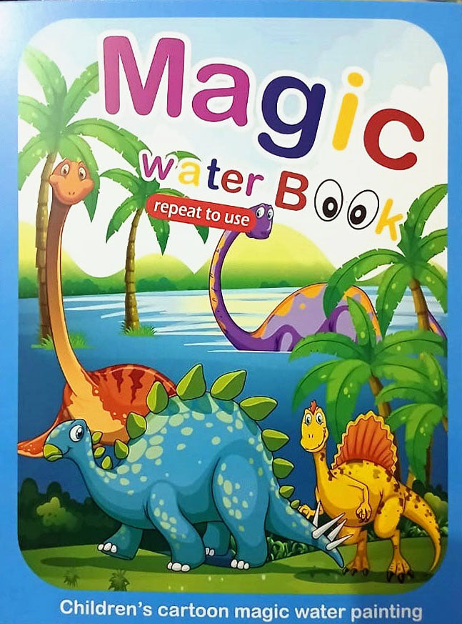 Premium Quality] Pack Of 4 Water color Picture Books with 4 Marker Toddlers Kids Reusable Painting