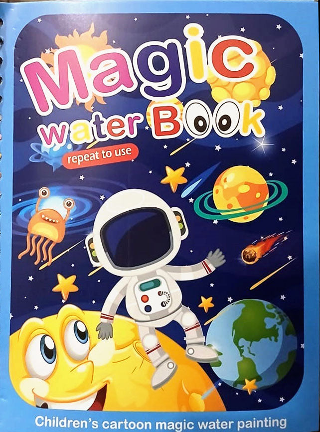 Premium Quality] Pack Of 4 Water color Picture Books with 4 Marker Toddlers Kids Reusable Painting
