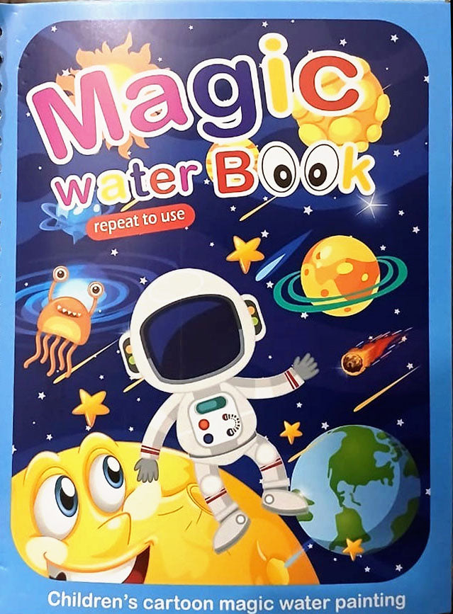 Premium Quality] Pack Of 4 Water color Picture Books with 4 Marker Toddlers Kids Reusable Painting