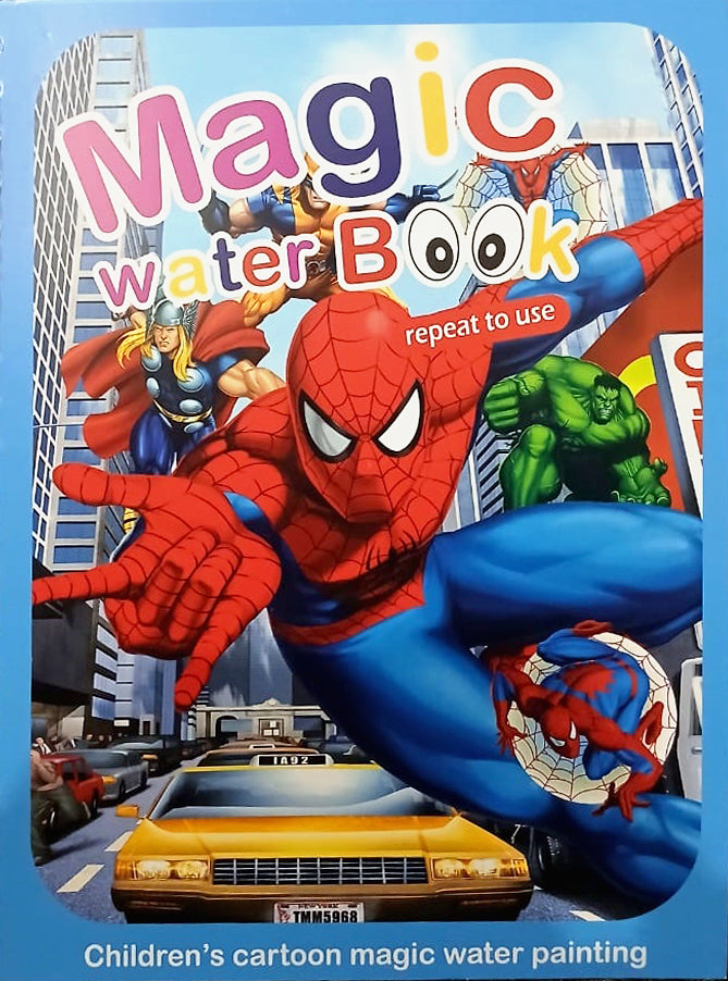Premium Quality] Pack Of 4 Water color Picture Books with 4 Marker Toddlers Kids Reusable Painting