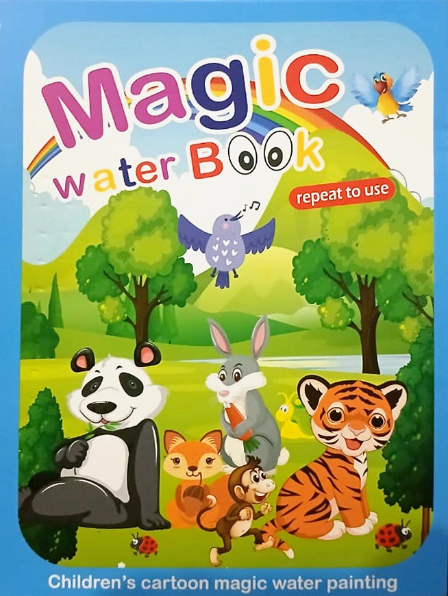Premium Quality] Pack Of 4 Water color Picture Books with 4 Marker Toddlers Kids Reusable Painting