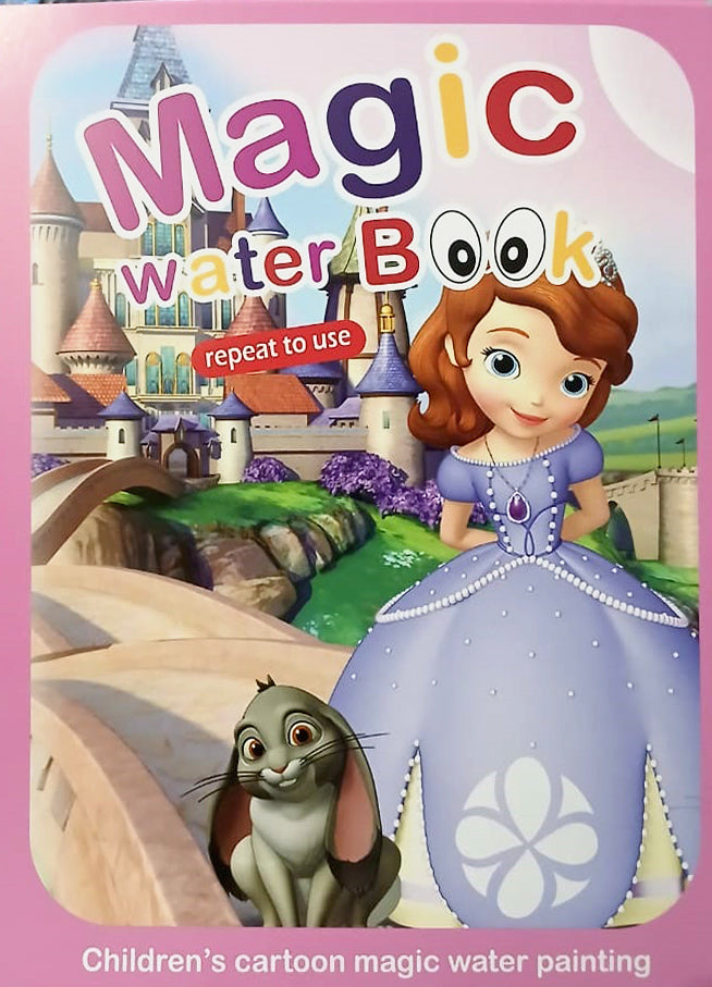 Premium Quality] Pack Of 4 Water color Picture Books with 4 Marker Toddlers Kids Reusable Painting
