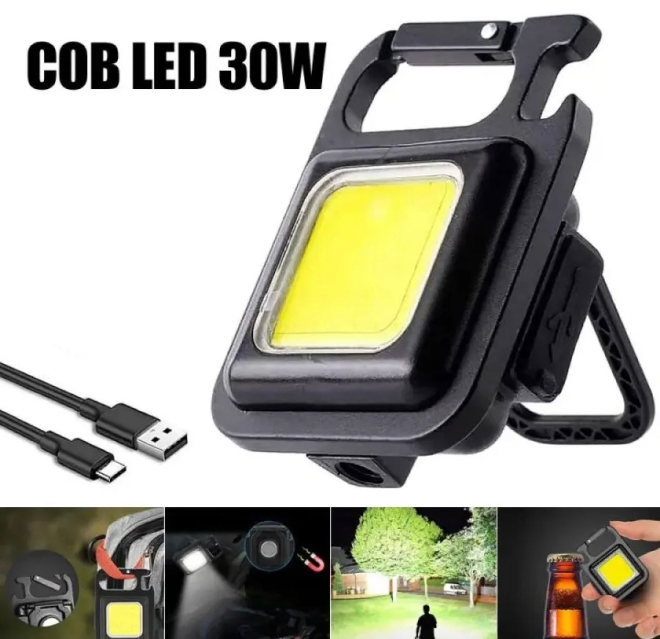 Pack of 02 Rechargeable Keychain COB Light