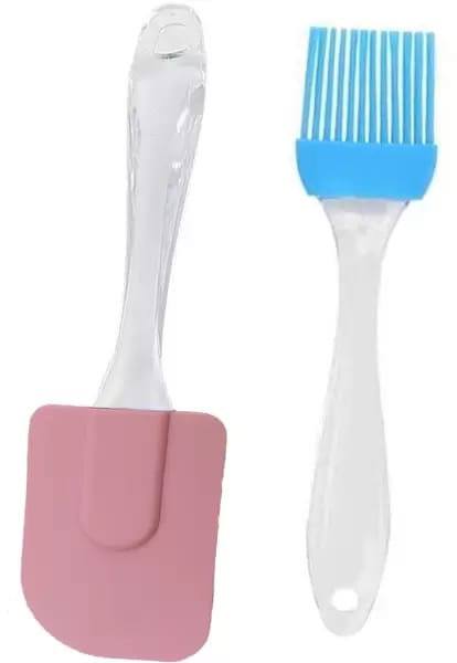 Combo of big silicon oil brush & spatula.