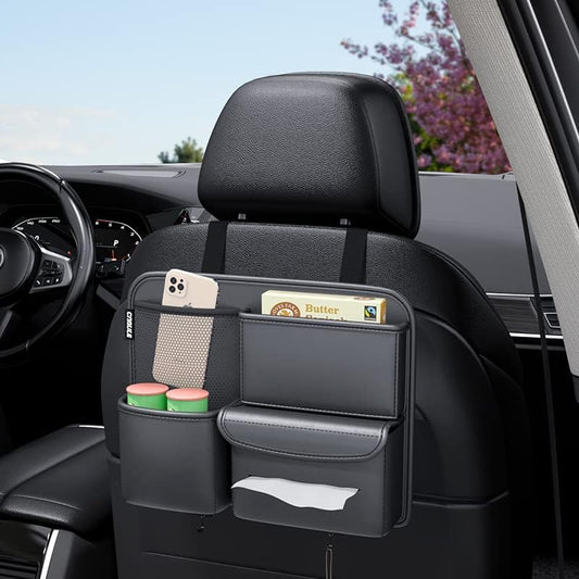 Car seat Organizer Car Seat Back Protectors Premium PU Car storage bag Car Accessories