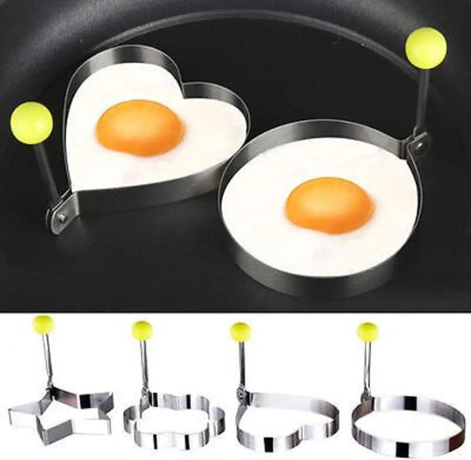 New Mould Frying Egg Cooking Tools Stainless Steel 4 Style Fried Egg Pancake