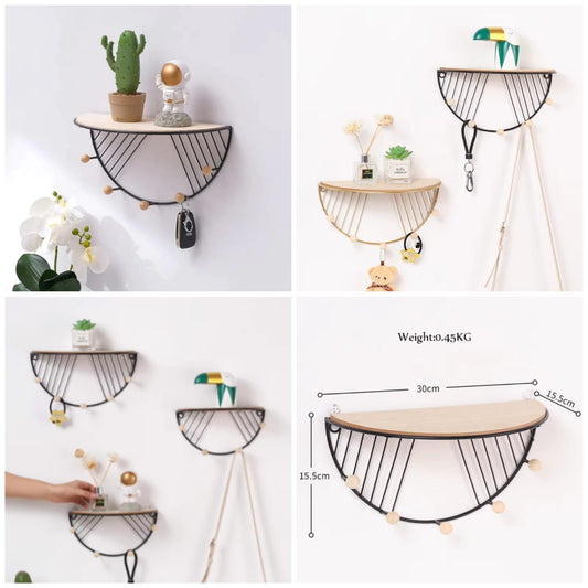 D-Shape Wall-Mounted Storage Shelf