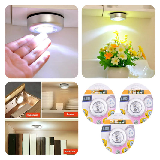 01 pcs Cabinet/Wardrop Tap Light Cell Operated