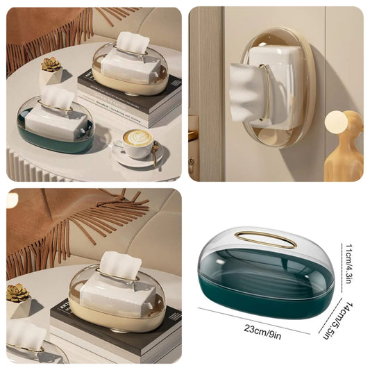Acrylic Luxury Wall-Mounted Tissue Box (Random Color)