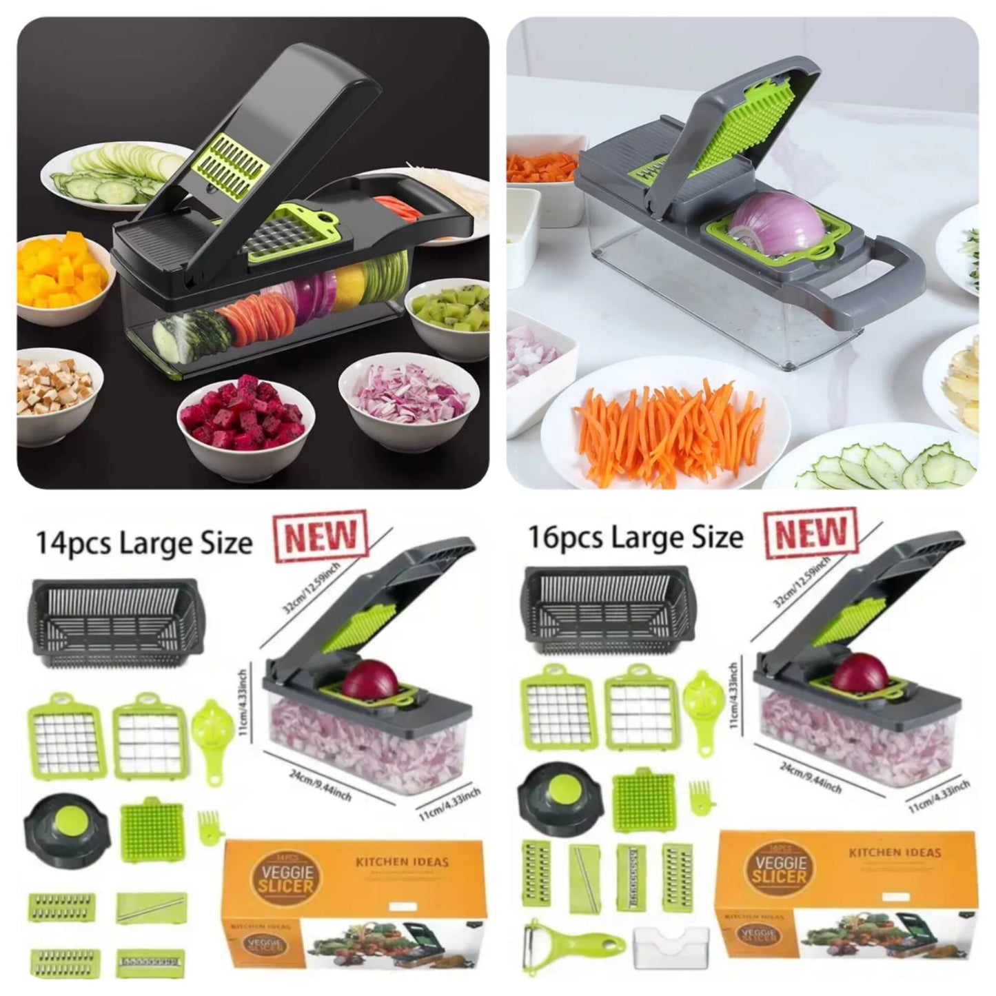 Vegetable Cutter 16in1 - Premium Quality - Big Size