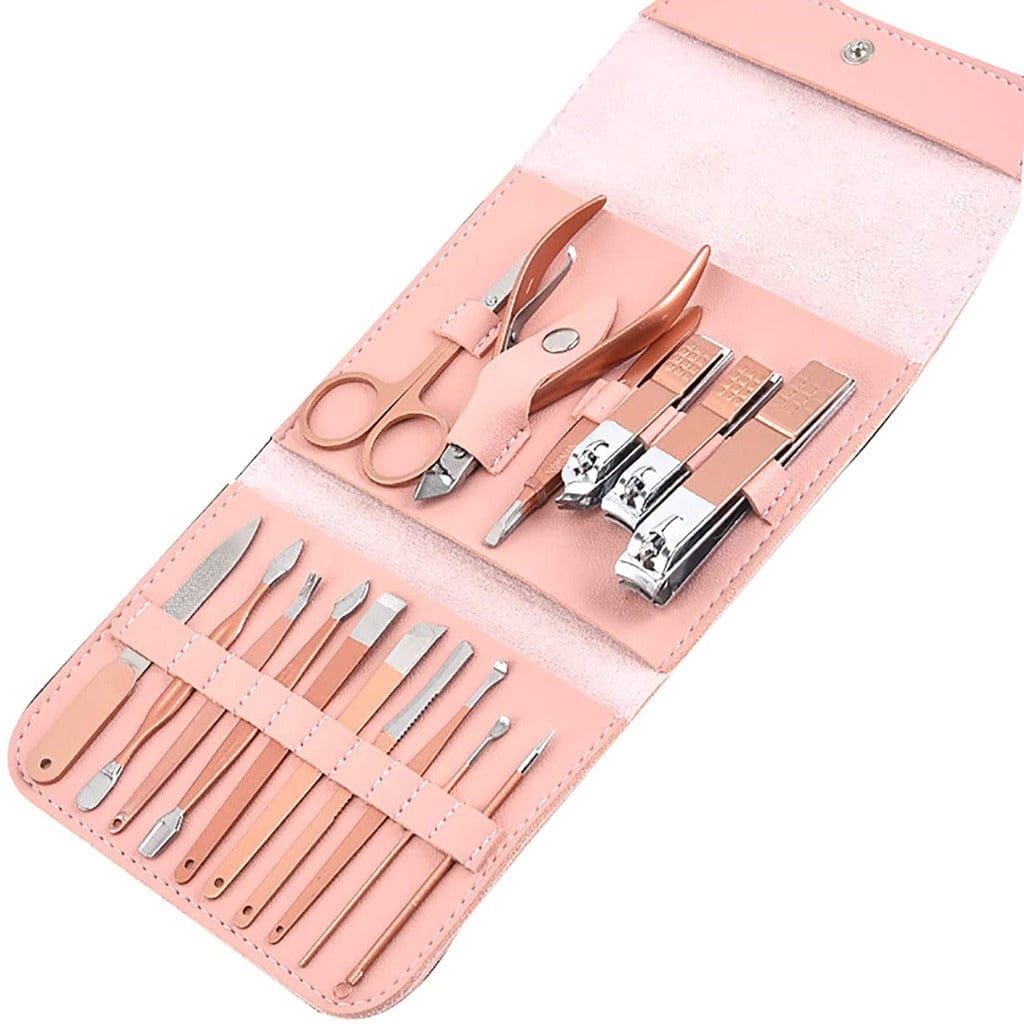 Manicure Pedicure Grooming Kit - Professional 16pcs Manicure Set - Stainless Steel Nail Clipper Set - Stainless Steel set, 