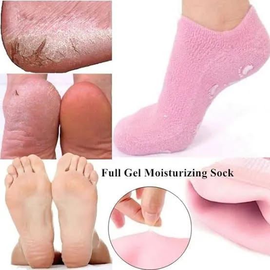 Silicone Gel Moisturizing Ultra-Soft Spa Socks for Repair Dry Cracked Feet and Ankles, Skincare, Spa Moisturizing Gel Socks, Spa Socks for cracked heels, Spa Gel Socks.