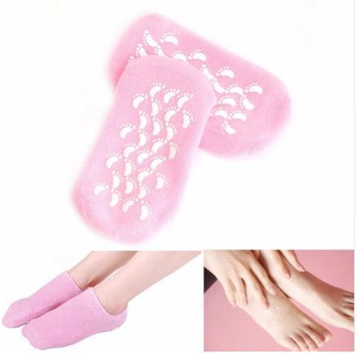 Silicone Gel Moisturizing Ultra-Soft Spa Socks for Repair Dry Cracked Feet and Ankles, Skincare, Spa Moisturizing Gel Socks, Spa Socks for cracked heels, Spa Gel Socks.